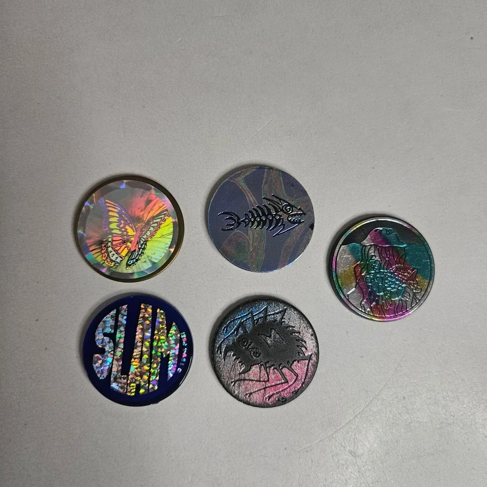 Vintage 90s Pogs Milkcap Collection Hawaii Lot Binders Slammers Disney NASA Trov